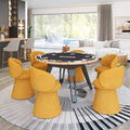 ZUO Burl 2-in-1 Dining & Game Table — Natural Burl Veneer Top, Black Pine Wood Legs, 440 lb Capacity