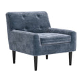 Frankfurt Armchair Zuo 100917 | Velvet Polyester Fabric, Powder Coated Steel | Gray