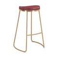 Bree Barstool Zuo 101264 | Faux Leather, Electroplated Stainless Steel | Burgundy & Gold