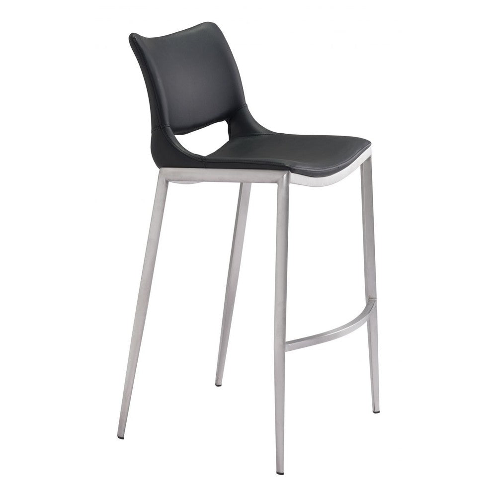 Ace Barstool Zuo 101283 | Black & Silver