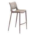 Ace Barstool Zuo 101286 | Faux Leather, Faux Wood Steel | Brown & Walnut