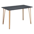 Deus Counter Table Zuo 101890 | Faux Wood MDF, Painted Steel | Black
