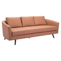 Divinity Sofa Zuo 101927 | Faux Leather, Painted Rubberwood | Brown