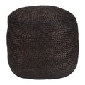 Lillian Ottoman Zuo 109219 | Braided Jute, Polystyrene | Black