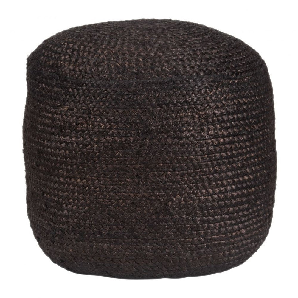 Lillian Ottoman Zuo 109219 | Braided Jute, Polystyrene | Black