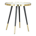Particle Side Table Zuo 109272 | Mirror Glass, MDF, Powder Coated Iron | Gold & Black