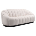 Bhutan Sofa Zuo 109341 | Shearling Style Polyester Fabric, Powder Coated Steel, Polypropylene | Cream