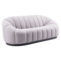 Bhutan Sofa Zuo 109342 | Shearling Style Polyester Fabric, Powder Coated Steel, Polypropylene | Light Gray