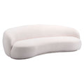 Tibet Sofa Zuo 109343 | Shearling Style Polyester Fabric, Powder Coated Steel, Polypropylene | Cream