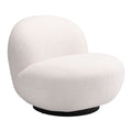 Myanmar Accent Chair Zuo 109345 | Shearling Style Polyester Fabric, Powder Coated Steel | Cream