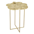 Lotus Side Table Zuo 109382 | Plated Aluminum, Plated Iron | Gold