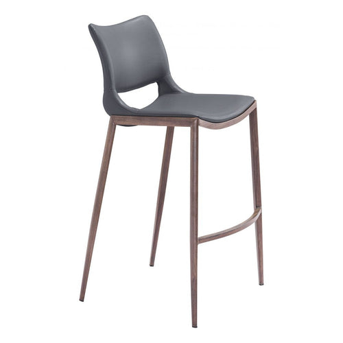 Ace Barstool Zuo 101286 | Dark Gray & Walnut
