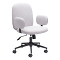 Lionel Office Chair Zuo 109528 | Polyester Fabric, Powder Coated Steel | Beige