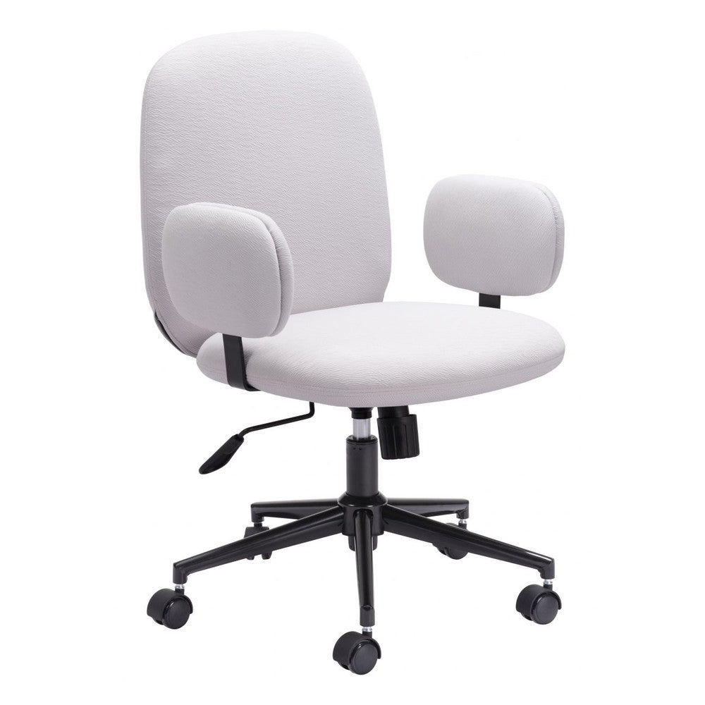 Lionel Office Chair Zuo 109528 | Polyester Fabric, Powder Coated Steel | Beige