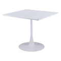 Molly Dining Table Zuo 109559 | Faux Wood MDF, Powder Coated Steel | White