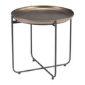 Bronson Side Table Zuo 109596 | Painted Steel | Bronze