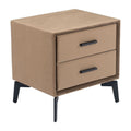 Montana Side Table Zuo 109624 | Velvet Polyester Fabric, MDF, Powder Coated Steel | Brown