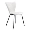 Torlo Dining Chair Zuo 109630 | Faux Leather, Powder Coated Steel | White