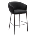 Essen Barstool Zuo 109810 | Textured Polyester Fabric, Powder Coated Steel | Black & Bronze