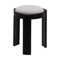 Banjul Ottoman Zuo 109815 | Textured Polyester Fabric, Painted Birch Wood | Misty Gray