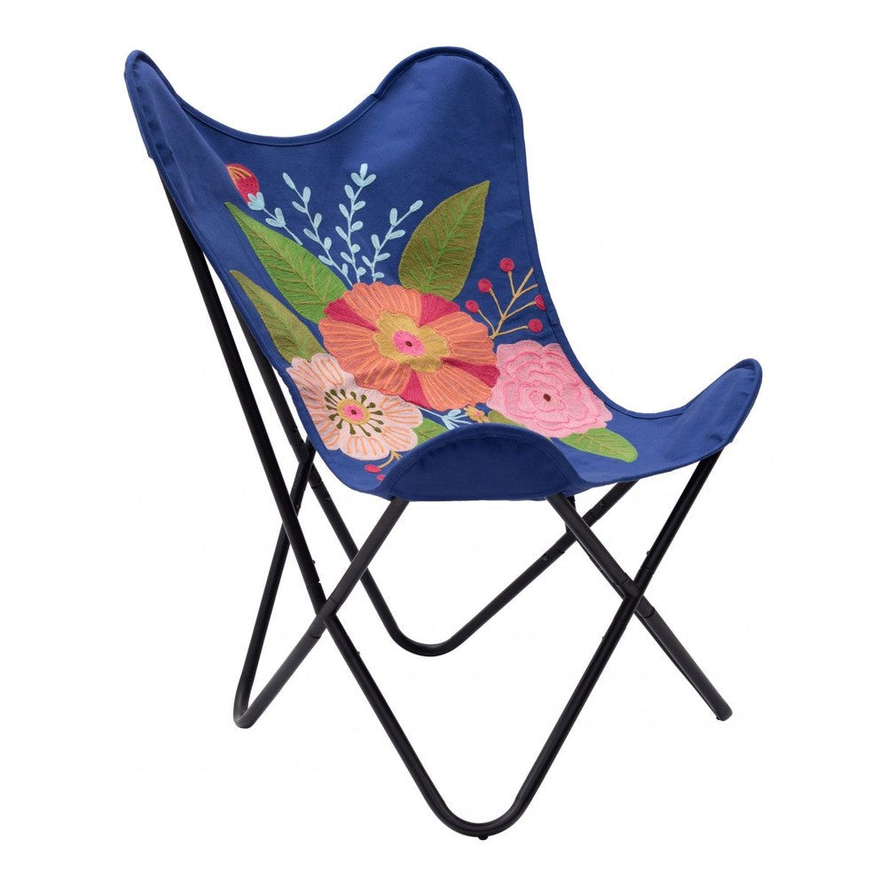 Marsa Accent Chair Zuo 109817 | Textured Cotton Fabric, Powder Coated Iron | Multicolor
