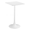Valleta Bar Table Zuo 109831 | Faux Wood MDF, Powder Coated Steel | White