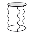 Bastia Side Table Zuo 109834 | Mirror Glass, Painted Steel | Black