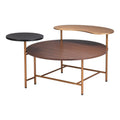 Viken Coffee Table Zuo 109840 | Faux Wood MDF, Painted Steel | Multicolor