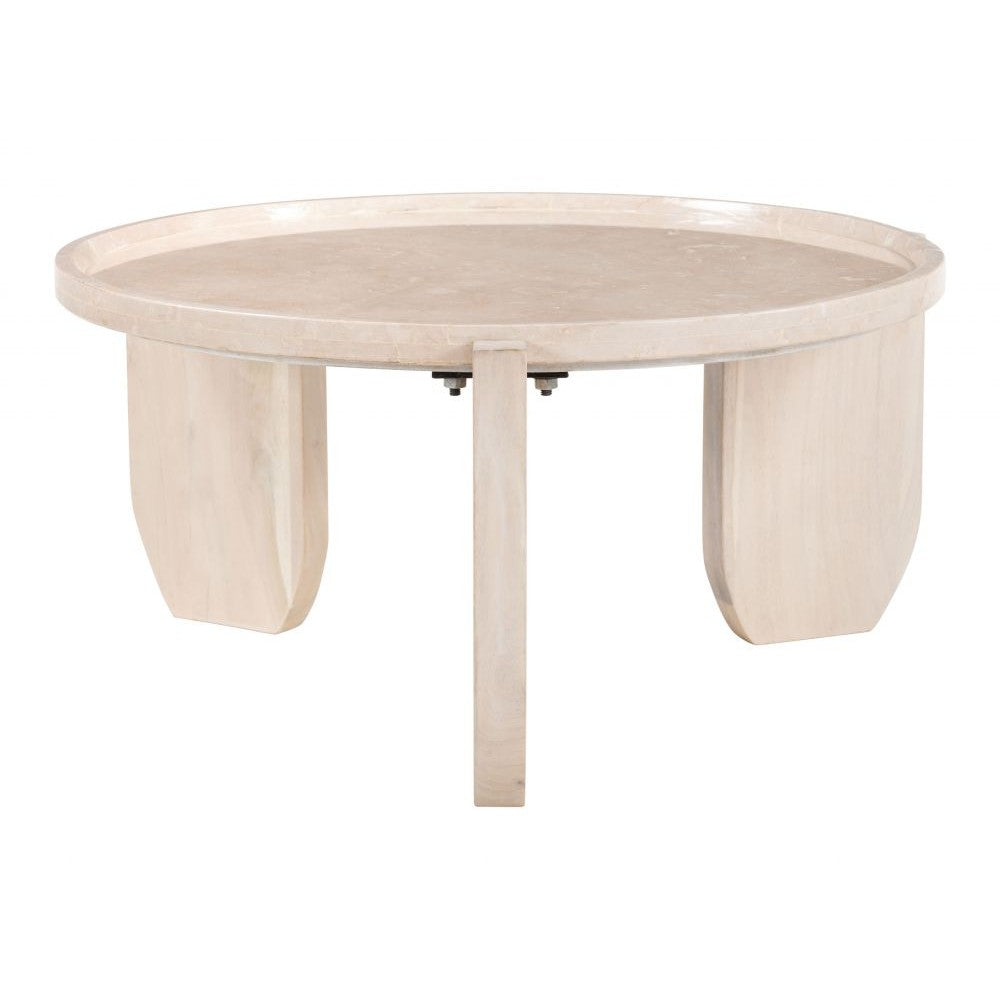 Nador Coffee Table Zuo 109866 | Bottochino Marble, MDF | Natural