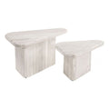 Navidic Coffee Table Set Zuo 109872 | Bleached Acacia Wood | Whitewashed