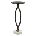 Bonita Accent Table Zuo 109881 | Painted Aluminum, Natural Marble | Bronze
