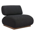 Barsa Accent Chair Zuo 109932 | Textured Polyester Fabric, Electroplated Steel | Black