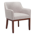 Berbera Dining Chair Zuo 109977 | Polyester Fabric, Poplar Wood, Painted Rubberwood | Gray