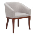 Serasa Dining Chair Zuo 109978 | Polyester Fabric, Poplar Wood, Painted Rubberwood | Gray
