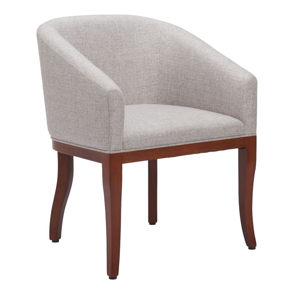 Serasa Dining Chair Zuo 109978 | Polyester Fabric, Poplar Wood, Painted Rubberwood | Gray