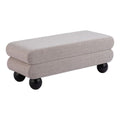 Davao Bench Zuo 109980 | Polyester Fabric, Painted Rubberwood | Gray