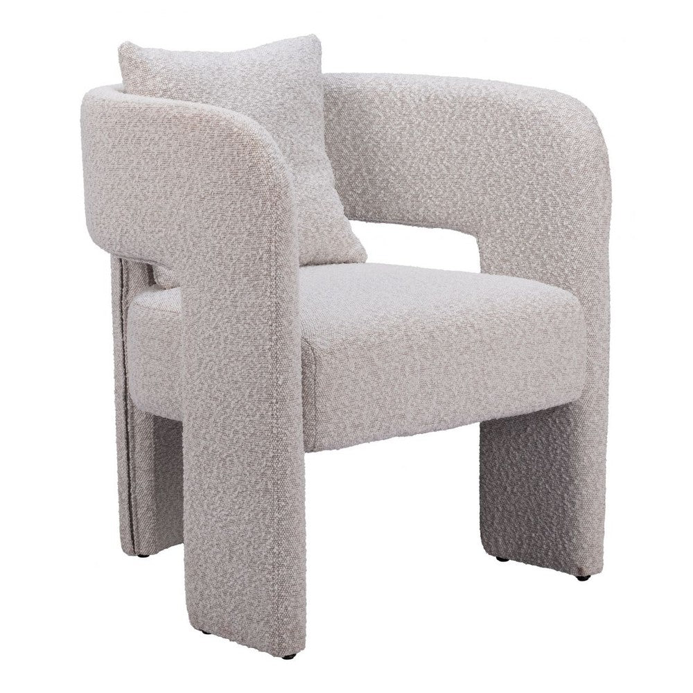Melilla Dining Chair Zuo 109990 | Textured Polyester Fabric, Powder Coated Steel | Misty Gray
