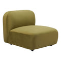 Biak Middle Chair Zuo 109997 | Velvet Polyester Fabric, Poplar, Wood, Painted Birch Wood | Green