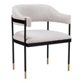 Zadar Dining Chair Zuo 110000 | Textured Polyester Fabric, Powder Coated Steel | Misty Gray