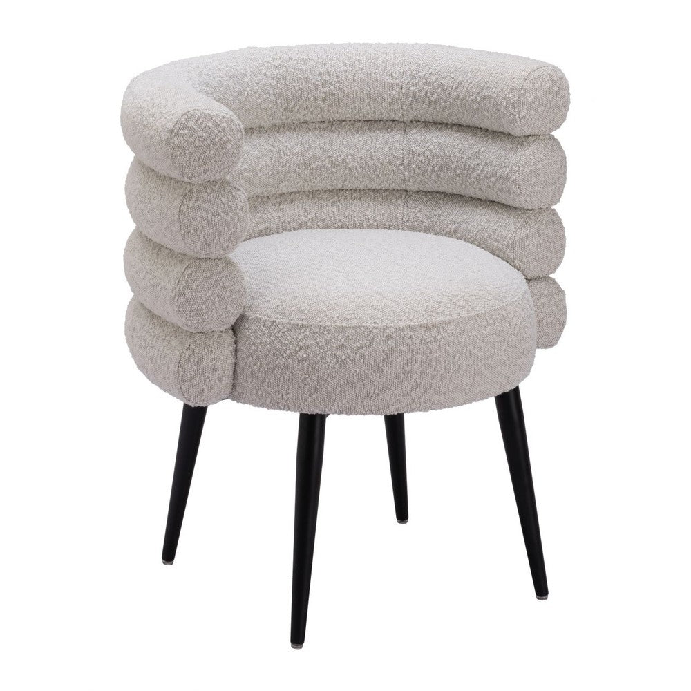 Grena Dining Chair Zuo 110005 | Textured Polyester Fabric, Powder Coated Steel | Misty Gray