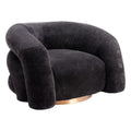 Havn Accent Chair Zuo 110006 | Textured Polyester Fabric, Electroplated Stainless Steel | Black