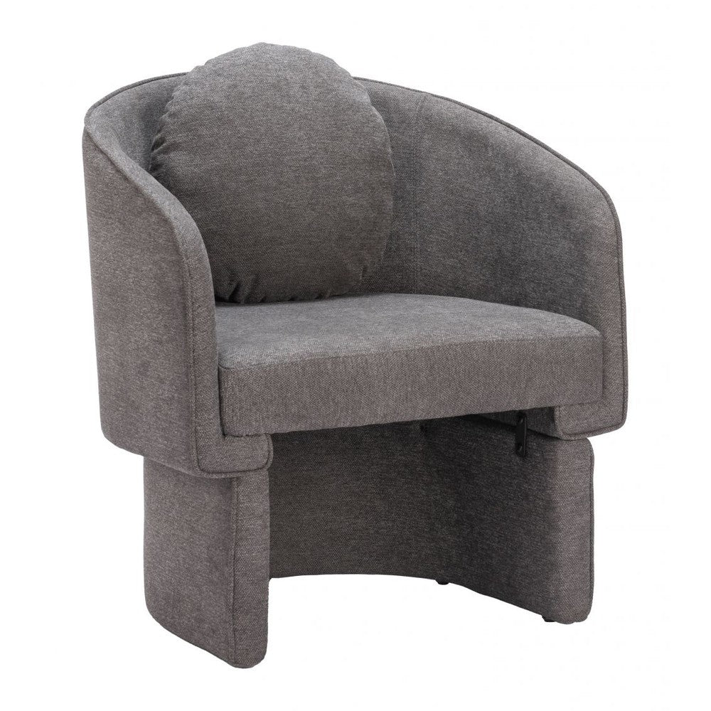 Olya Accent Chair Zuo 110014 | Polyester Fabric, Powder Coated Steel | Truffle Gray