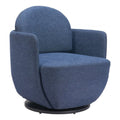 Bant Swivel Chair Zuo 110015 | Textured Polyester Fabric, Powder Coated Steel | Blu e