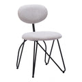 Novi Dining Chair Zuo 110017 | Polyester Fabric, Powder Coated Steel | Dove Gray