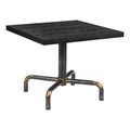 Neum Bistro Table Zuo 110019 | Faux Wood MDF, Painted Steel | Black