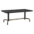 Neum Dining Table Zuo 110022 | Faux Wood MDF, Painted Steel | Black