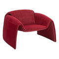 Horten Accent Chair Zuo 110026 | Velvet Polyester Fabric, Powder Coated Steel | Re d