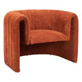 Viana Accent Chair Zuo 110029 | Sherpa Polyester Fabric, Powder Coated Steel | Burnt Orange
