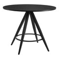Dinos Dining Table Zuo 110052 | Faux Wood MDF, Powder Coated Steel | Black