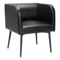 Horbat Dining Chair Zuo 110061 | Faux Leather, Powder Coated Steel | Black